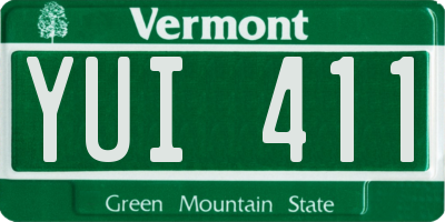 VT license plate YUI411
