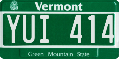 VT license plate YUI414