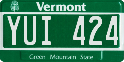 VT license plate YUI424