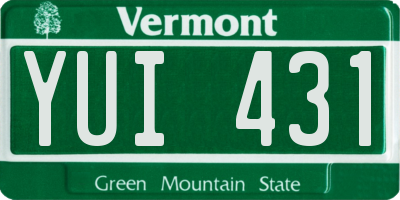 VT license plate YUI431