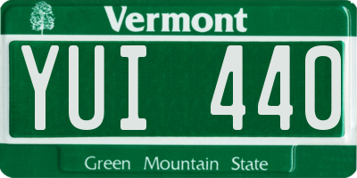 VT license plate YUI440
