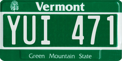 VT license plate YUI471