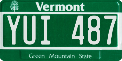 VT license plate YUI487