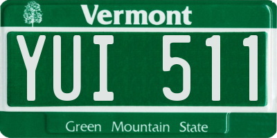 VT license plate YUI511