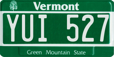 VT license plate YUI527