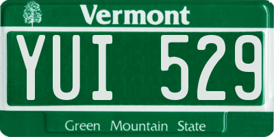 VT license plate YUI529