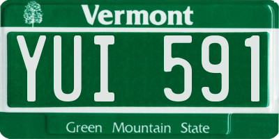 VT license plate YUI591