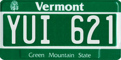 VT license plate YUI621