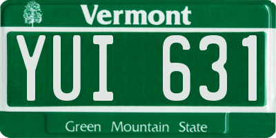 VT license plate YUI631