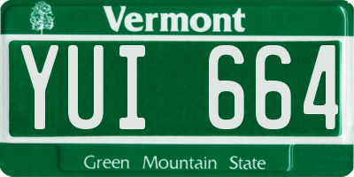 VT license plate YUI664