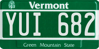 VT license plate YUI682
