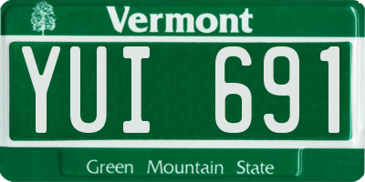 VT license plate YUI691