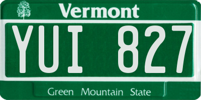 VT license plate YUI827