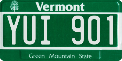 VT license plate YUI901