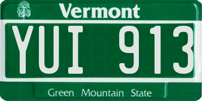 VT license plate YUI913