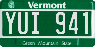 VT license plate YUI941