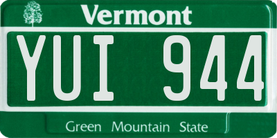 VT license plate YUI944