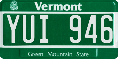 VT license plate YUI946