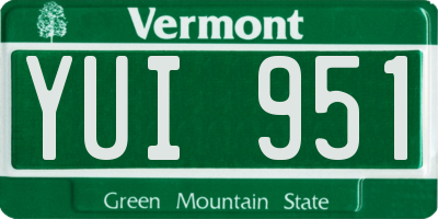 VT license plate YUI951