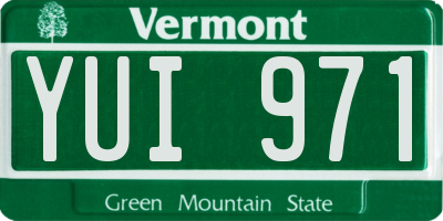 VT license plate YUI971