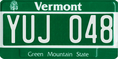 VT license plate YUJ048