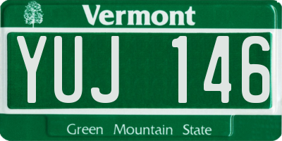 VT license plate YUJ146