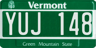 VT license plate YUJ148