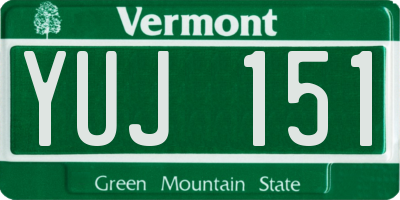 VT license plate YUJ151