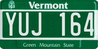VT license plate YUJ164