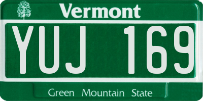 VT license plate YUJ169