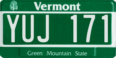 VT license plate YUJ171