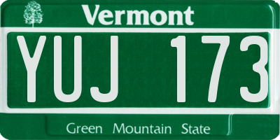 VT license plate YUJ173