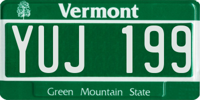 VT license plate YUJ199