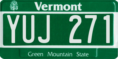 VT license plate YUJ271