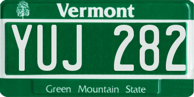 VT license plate YUJ282