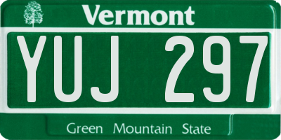 VT license plate YUJ297