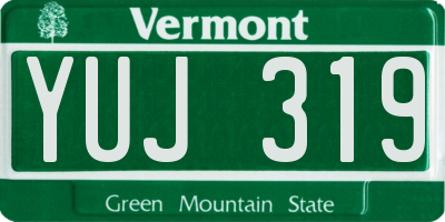 VT license plate YUJ319