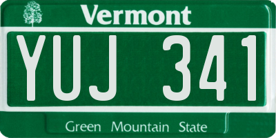 VT license plate YUJ341