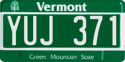 VT license plate YUJ371