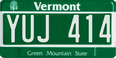 VT license plate YUJ414