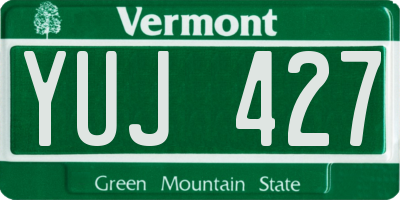 VT license plate YUJ427