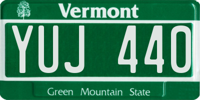 VT license plate YUJ440