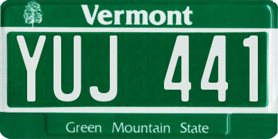 VT license plate YUJ441