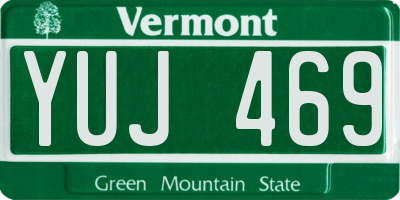 VT license plate YUJ469