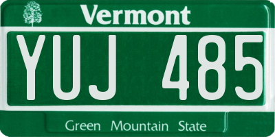 VT license plate YUJ485