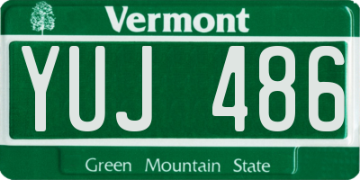 VT license plate YUJ486