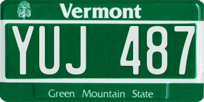 VT license plate YUJ487