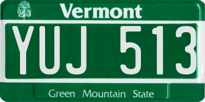 VT license plate YUJ513