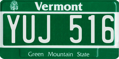 VT license plate YUJ516