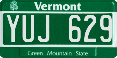 VT license plate YUJ629